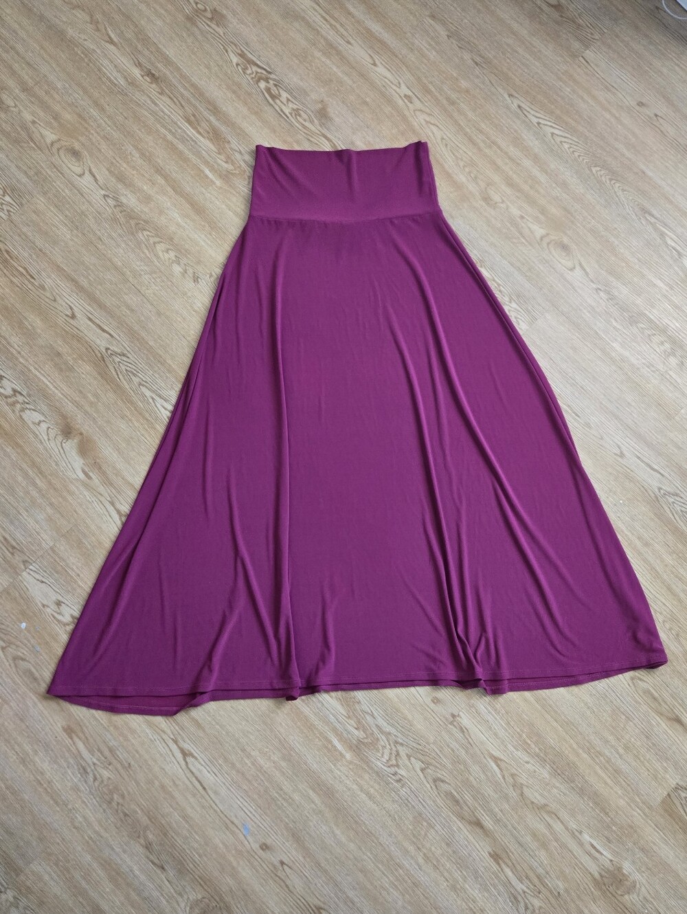 Lularoe High Waist Maxi Skirt in Deep Magenta Pink